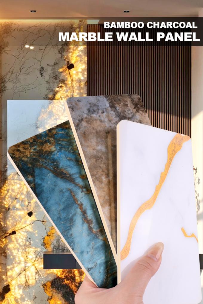 Custom High Gloss Marble PVC Wall Panels - Waterproof & Fireproof