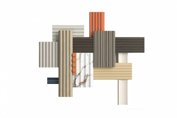 Interior Decorative WPC Wall Panels 3D Fluted Wall Panel For Indoor ...