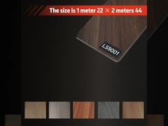 Waterproof  Interior Paneling Sheets PVC Wood Grain Bamboo Charcoal Wood Veneer