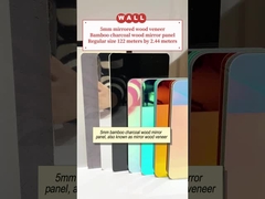 5mm Hot Selling Product Mirror PET Wall Panel Waterproof Bamboo Charcoal Wood Veneer