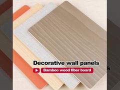 Bamboo Charcoal Wood Veneer PVC Wall Panel Wood Grain 1220*2440mm Wall Board