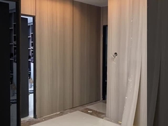 Bamboo Charcoal Wood Veneer Installation 