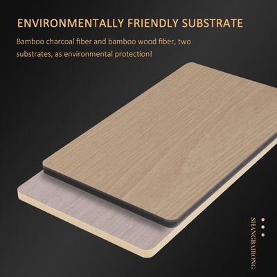 B-class Flame Retardant Wood Grain Wall Panel Waterproof Anti-collision Board Bamboo Fiber Wall Panel