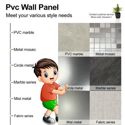 TV Background Marble Wall Panels Waterproof Marble Bamboo Crystal Panels