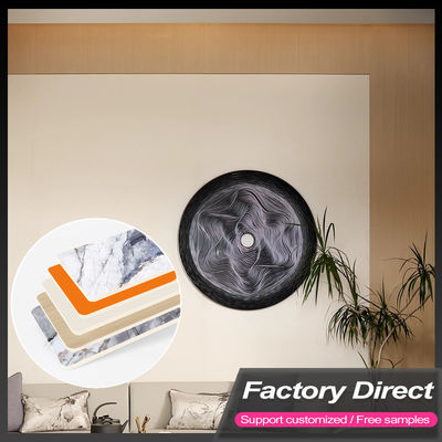 5MM Bamboo Charcoal Wood Veneer High Glossy 3D Customized Printing Marble Sheet