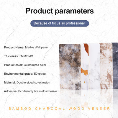Waterproof Eco Friendly Wall Panel Bamboo Bamboo Charcoal Wood Veneer Background Panel