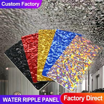 BAMBOO CHARCOAL WOOD VENEER PET Water Ripple WALL PANEL FOR INTERIOR WALL PANEL
