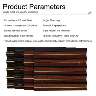 PS Wall Panel Luxury Style Eco-Friendly WPC Interior Decoration Background Wall Board