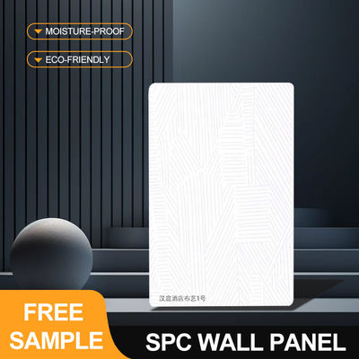SPC Wall Panel Hot Selling 600*2440*4mm Waterproof Stone Plastic Eco-Friendly Easy To Install And Save Time PVC Board For Hotel Apartment Offices