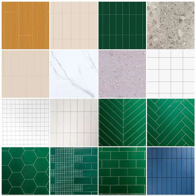 SPC Wall Panels Favourite 600*2440*4mm Waterproof And Moisture-Resistant Stone Plastic Composite Eco-Friendly Stone Plastic Composite Faux Tile Design Wall Paneling For Bathroom And Toilet
