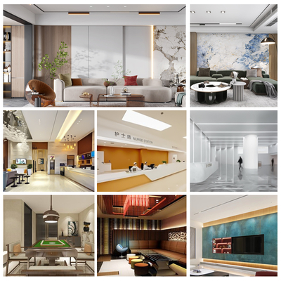 Hot Sale Marble Wood Veneer Panel Waterproof Wear-resistant Eco-friendly Siding Indoor Living Room Background Wall