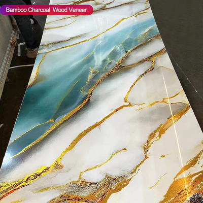 Bamboo Charcoal Wood Veneer Panel - Fireproof Waterproof 1220x2440mm