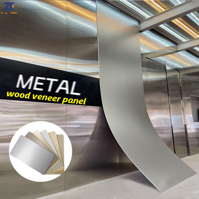 Fireproof Bamboo Charcoal Wood Veneer 5mm/8mm Waterproof Wall Panel