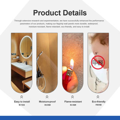 Factory Wholesale SPC Custom Color Size Pattern Carving Waterproof Bathroom Wall Panel Suitable For Hotel Shower Rooms And Villa