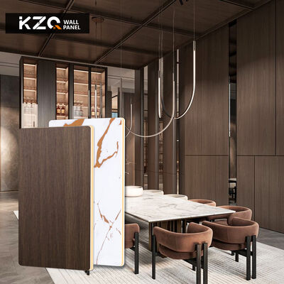 Wood Grain Laminate Wall Panel Interior Decoration Board Wall Bamboo Fiber Wall Panel