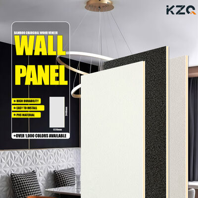 OEM ODM Custom PVC Bamboo Fiber Wallboard Solid-color Skin Feel Wall Panel
