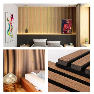 Absorbing Sound Proof Wall Polyester Fiber Acoustic Panels Indoor Wood Acoustic Panels