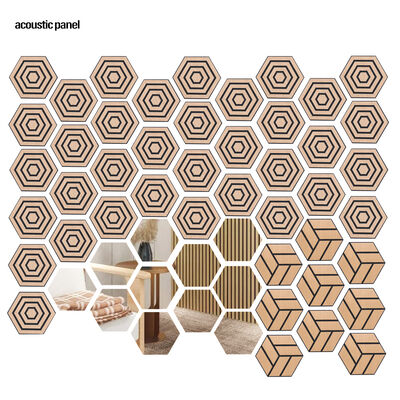 Colorful Interior Decorating Acoustic Panels With 100% Polyester Fiber Soundproof Wall Panel