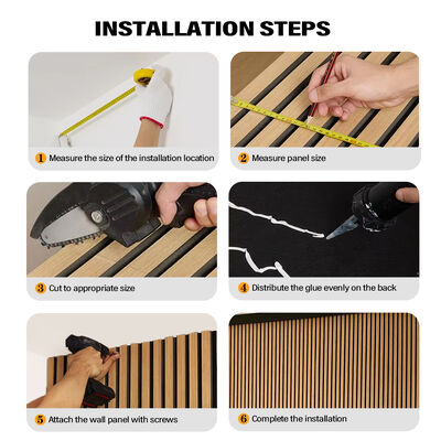 Colorful Interior Decorating Acoustic Panels With 100% Polyester Fiber Soundproof Wall Panel