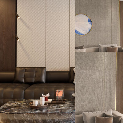 Waterproof Textured PVC Fabric Wall Panel Easy Installation Wall Panels Boards For Home & Hotel Decor