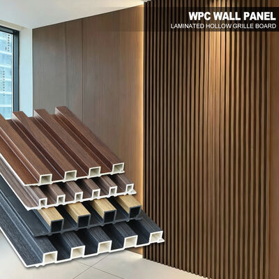 Modern WPC Grille Wall Panel High Great Wall Panels for Interior Living Room Bedroom Office Warehouse