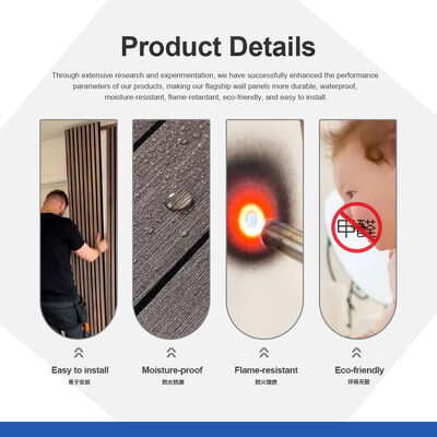 Factory Customized Fireproof Co-Extruded Small Round Board WPC Wall Panels