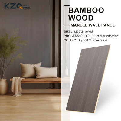 Light Luxury Wood Grain Wall Panel, Fire-resistant And Moth Proof Bamboo Wood Fiber Wood Decorative Panel