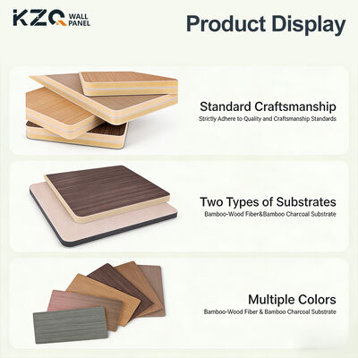 Modern Wood Grain Wall Panel Anti-collision Board Waterproof And Moisture-Proof Bamboo Fiber Board