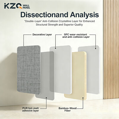 PVC Fabric Wall Panels Bamboo Wood Fiber Wall Panel Fabric Board For Indoor Decor