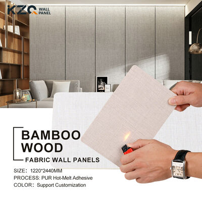 Formaldehyde-Free And Grade B Fire Retardant Bamboo Wood Fiber Fabric Wall Panel