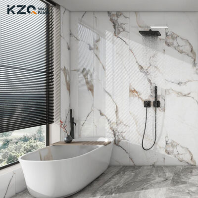 Modern High Gloss PET PVC Marble Wall Panels Bamboo Fiber Wall Panel