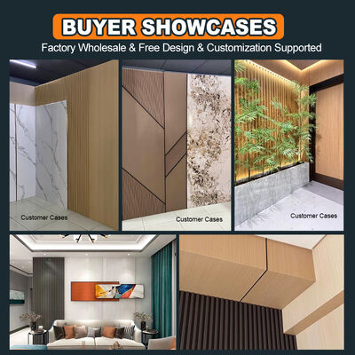 Bamboo Wood Wall Panel High Gloss Marble Board For Indoor & Office