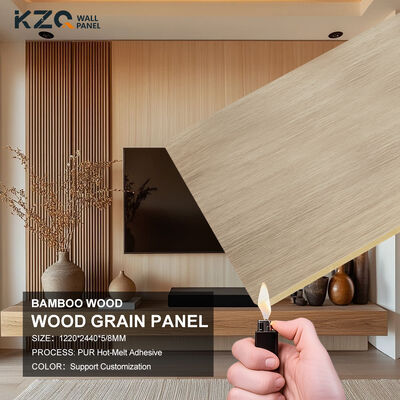 Waterproof Wood Grain Wall Panel Bamboo Bamboo Fiber Wall Panel PVC Wall Panels