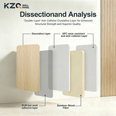 Hotel Decoration Modern Wood Grain Wood Veneer Bamboo Fiber Wall Panel