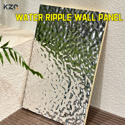 Commercial Quick Installation Luxury 3D Water Ripple Bamboo Wood Fiber Wall Panel