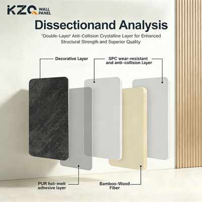 Interior Decorative Marble Wall Panels Bamboo Wood Wall Panel Bamboo Fiber Wall Panel