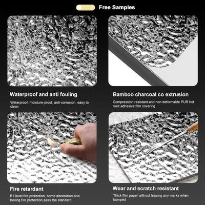 Waterproof Decorative Wall Panels Water Ripple Wall Panel Bamboo Fiber Wall Panel for Commercial Ceilings