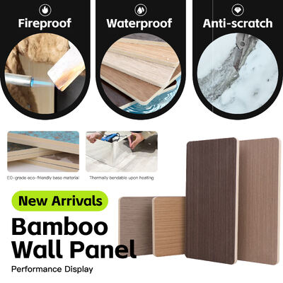 Custom Groove Profiles Modular Wall Panel Universal Groove Design Indoor Bamboo Wall Panels