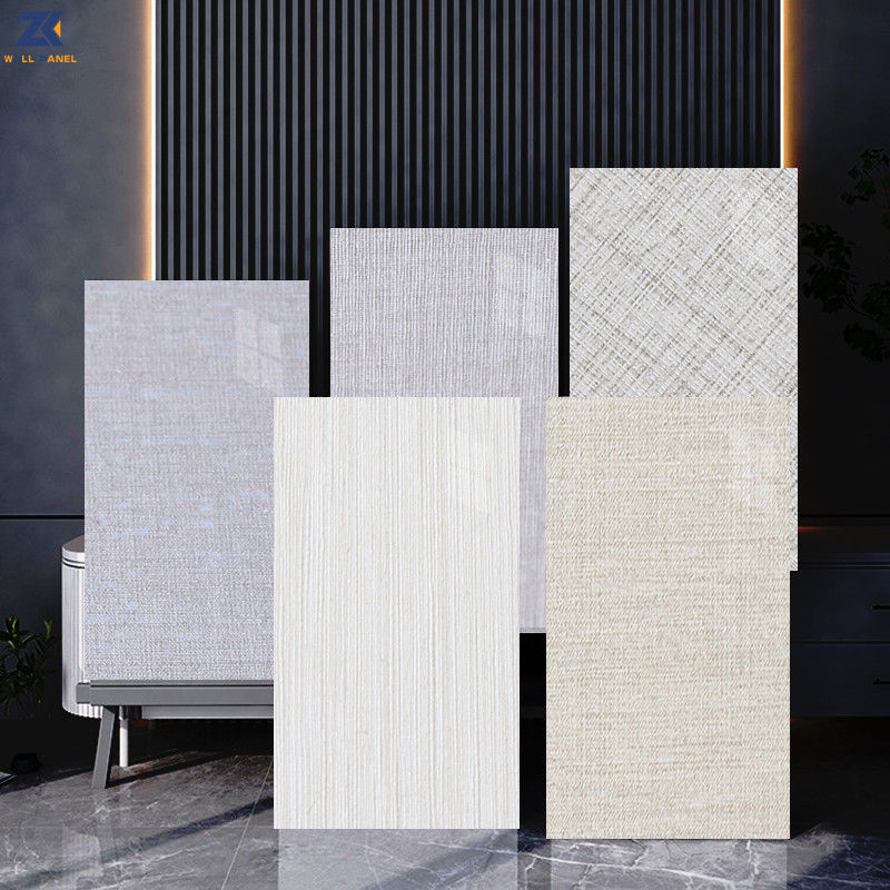 Bamboo Fiber Wallboard Wood Veneer PVC Wall Panels Anti Scratch