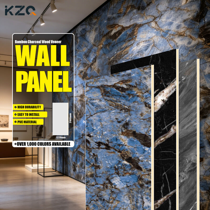 CE Certified PVC Marble Wall Cladding Bamboo Wood Wall Panel For Commercial & Project