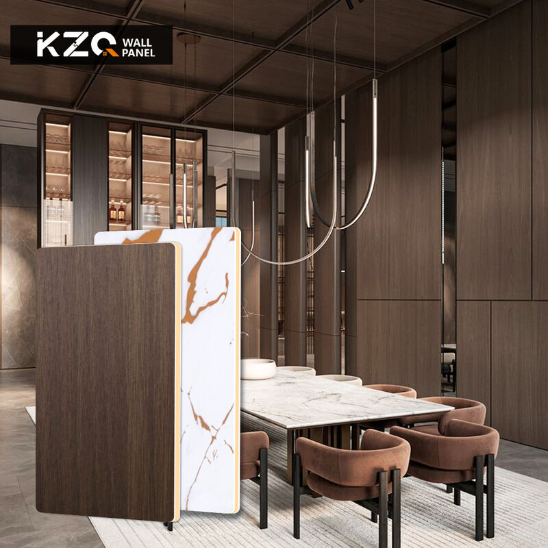 Wood Grain Laminate Wall Panel Interior Decoration Board Wall Bamboo Fiber Wall Panel