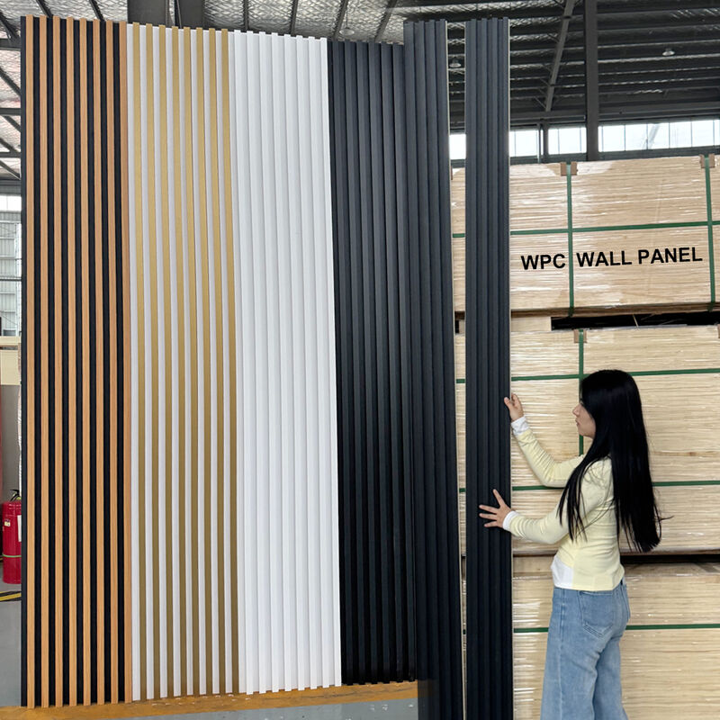 High Quality WPC Louver Panel Fluted Wall Panel For Interior Hotel WPC Wall Panel
