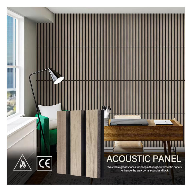 Acoustic Wall Panels MDF Polyester Fiber Soundproof Panels Wood Slat Acoustic Wood Panels