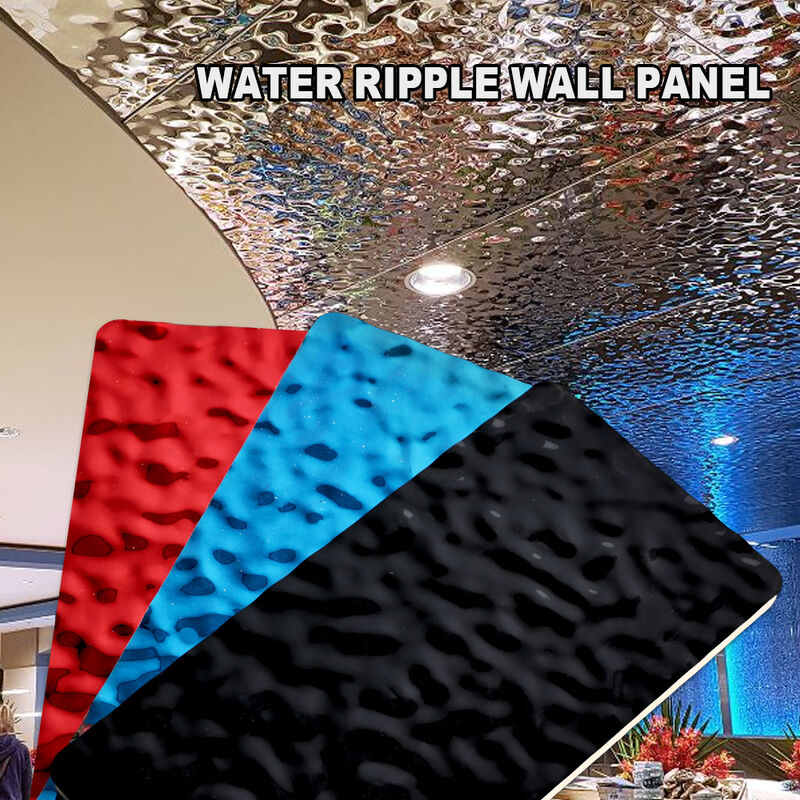 Luxury Factory Supply Water Ripple Wall Panel Environmentally Friendly Carbon Crystal Board