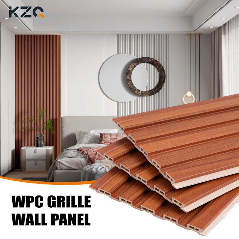WPC Indoor Fluted Wpc Wall Panels For Wall Or Ceiling And Indoor TV PVC Covering Panel