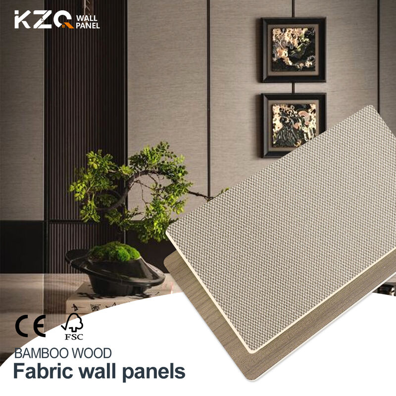 Fabric Wall Panels Bamboo Charcoal Waterproof Background Wall Panel For Interiors Homes
