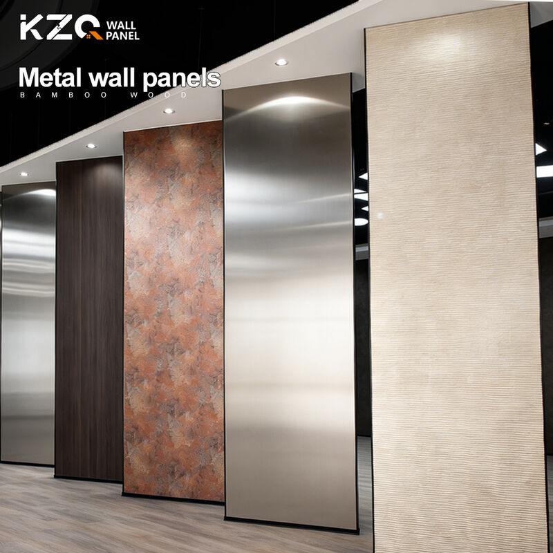 Customized Metal Interior Wall Panel For Indoor Decoration Bamboo Charcoal Wood Veneer