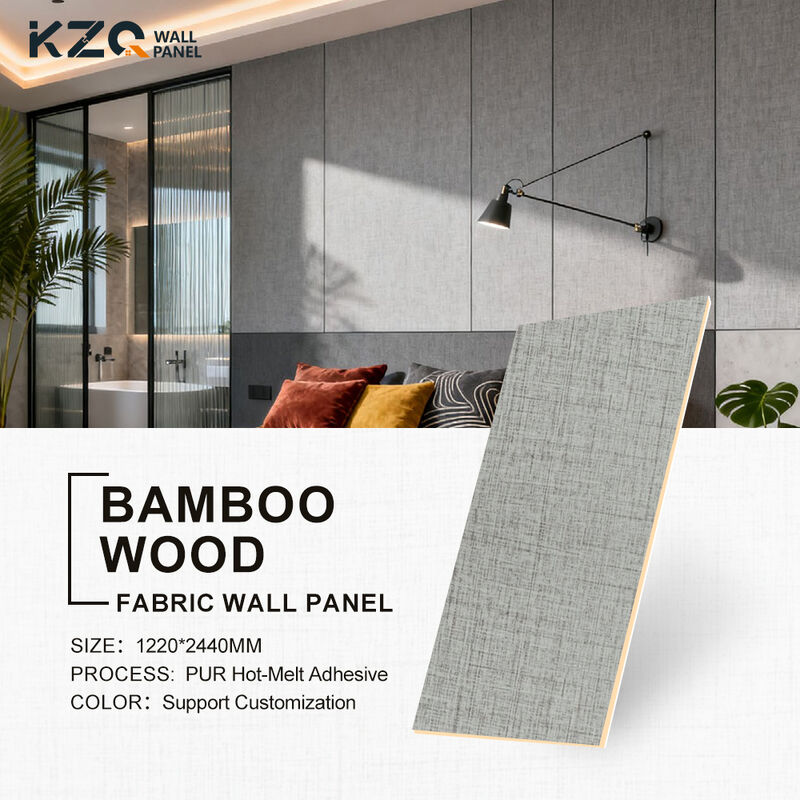 Factory Direct Sale Bamboo Wood Fabric Wall Panel Bamboo Fiber Wall Panel for Hotel