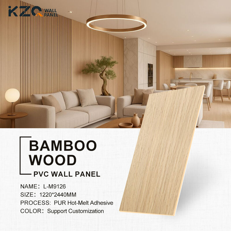 Modern Wood Grain Wall Panel Anti-collision Board Waterproof And Moisture-Proof Bamboo Fiber Board