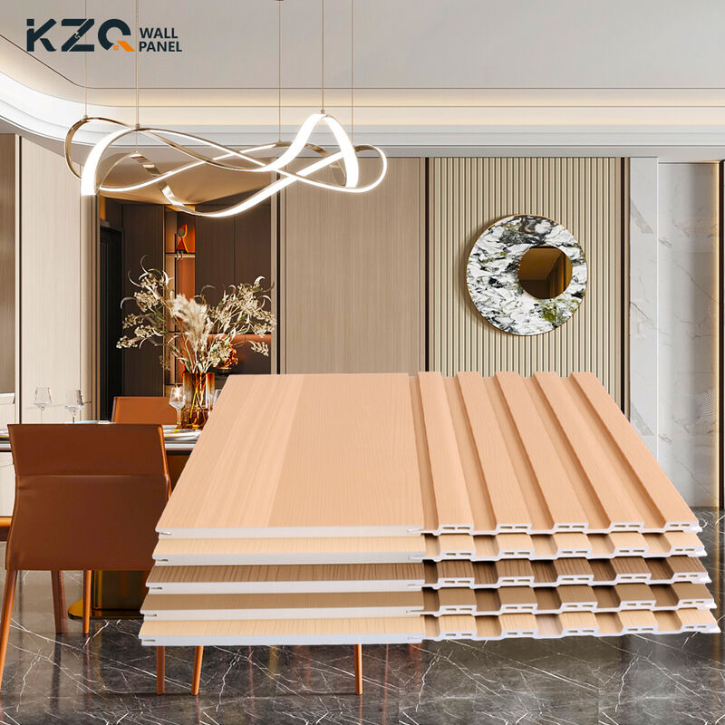 Hotel Decoration Modern Wood Grain Wood Veneer Bamboo Fiber Wall Panel
